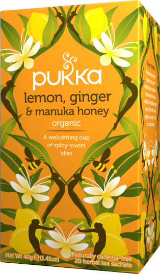 Pukka Lemon, Ginger & Manuka Honey Te - 20 Poser