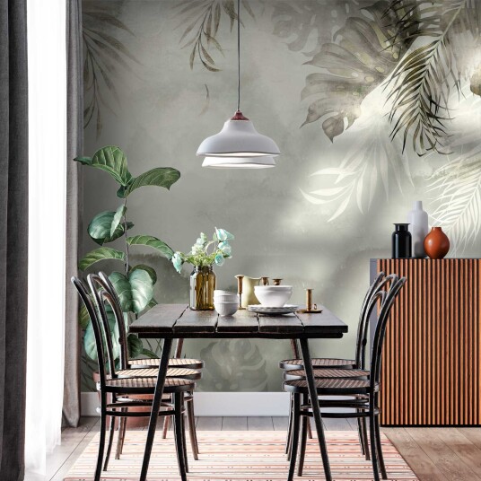 Tapet Botanisk Bladdesign