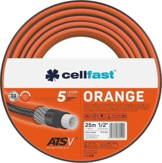 Cellfast Cf.Grønn Slange. Oransje 1/2" 65Mb Pl