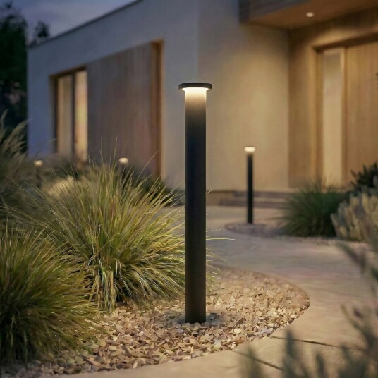 Utelampe Lindby Cirel Svart Terrasse Aluminium Moderne 65 Svart
