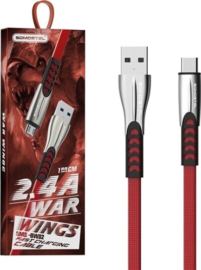 Usb-Kabel Somostel Usb-A Til Usb-C 1 M Rød (25703)