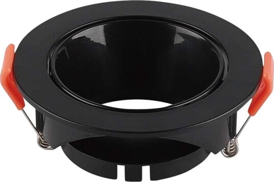 V Tac GU10/MR16 Downlight med sort reflektor Uten lyskilde Sort Hull: Ø7,2 cm mål: Ø8,5 cm