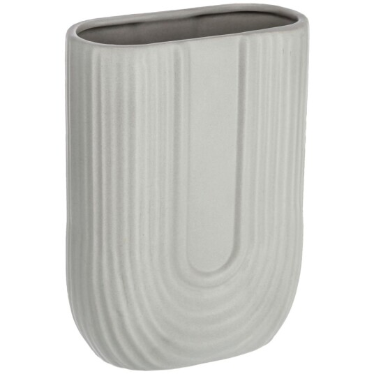 Vase Amaro; 16.2x8x22.2 cm (LxBxH); Grå Vase Amaro; 16.2x8x22.2 cm (LxBxH); Grå