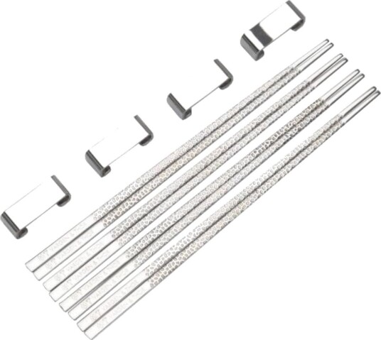 Thor Kito Chopsticks spisepinner 4 pakning Sølv