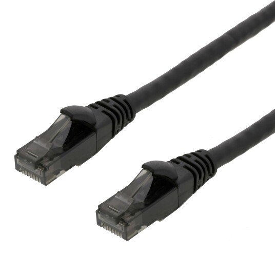 Deltaco 5m Cat.6 Nettverkskabel U/UTP 24AWG TPE Svart