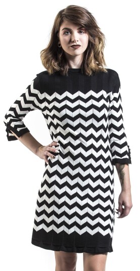 Dancing Days   Rockabilly Kort kjole   Vanilla DresS til 4XL   Damer   svart hvit