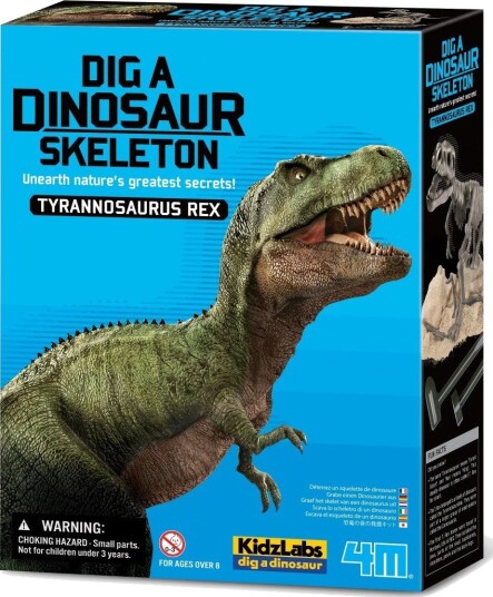 4M T-Rex Utgravningssett Med Skjelett 3+ År