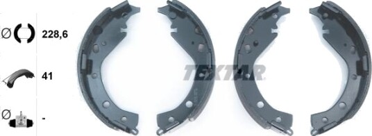 Bremsesko sett TEXTAR 91063100