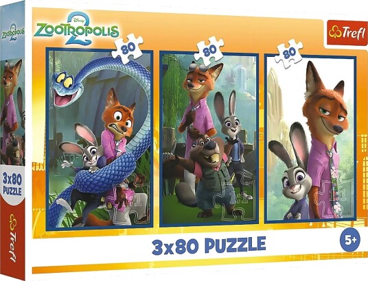 Trefl Pappussel 3X80 Bitar Zootropolis 2 Multi/Patterned One Size