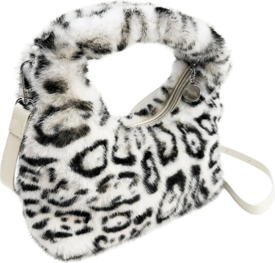Pipol"s Bazaar Half Moon Faux Furry Cross Bag Bw   Multi/patterned   ONE SIZE