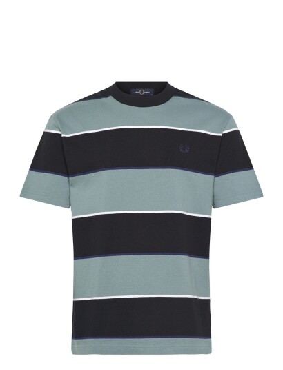 Fred Perry Striped Relaxed T Shirt Navy XL