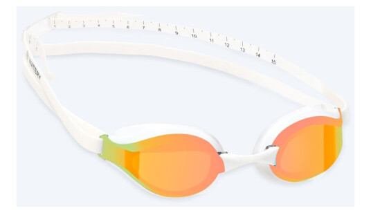 Watery Elite svømmebriller Poseidon Mirror Hvit/gull Konkurranse / trening svømmebriller Bedst i test Watery Elite svømmebriller Poseidon Mirror Hvit/gull Konkurranse / trening svømmebriller Bedst i test