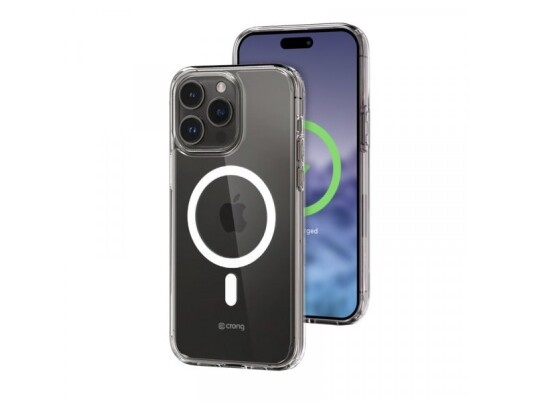 Crong Clear Mag-Deksel - Iphone 15 Pro Max Magsafe-Deksel (Gjennomsiktig)