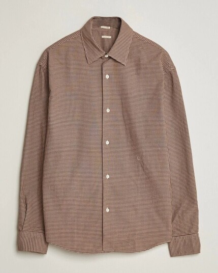 Massimo Alba Boxy Microcheck Shirt Fossil