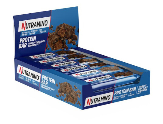 Nutramino Proteinbar Crunchy Chocolate Brownie 12 x 55 g Proteinbar Nutramino Proteinbar Crunchy Chocolate Brownie 12 x 55 g Proteinbar