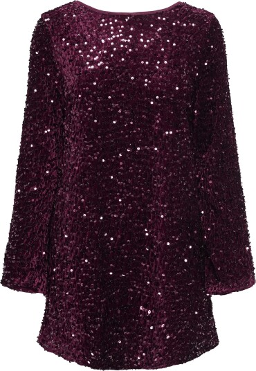 ONLY Onlanika Sequins Ls Bow Dress Wvn Cs WINETASTING XL ONLY Onlanika Sequins Ls Bow Dress Wvn Cs WINETASTING XL