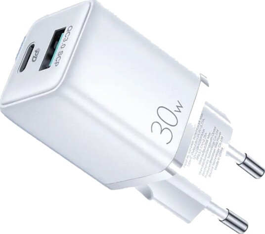 SiGN Mini Hurtiglader USB og USB-C, PD og Q.C3.0, 30W Hvit