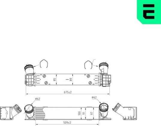 Intercooler ERA 672075 Intercooler ERA 672075