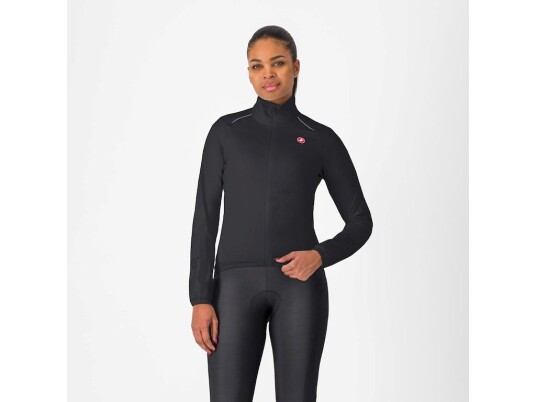Castelli Emergency 3 regnjakke light black dame