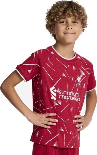 Liverpool Pyjamas Hjemme Draktsett 2026/27   rød/Hvit Barn   Liverpool FC størrelse 11 12 years/138 148 cm