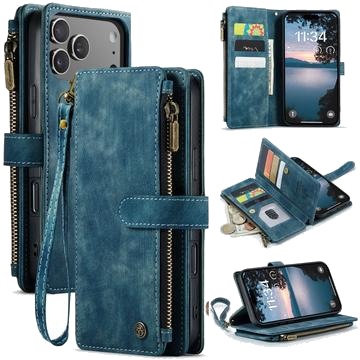 Caseme iPhone 17 Pro Max C30 Multifunksjonell Lommebok deksel   Blå
