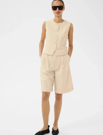 Part Two Benittapw Waistcoat - Cream - 44