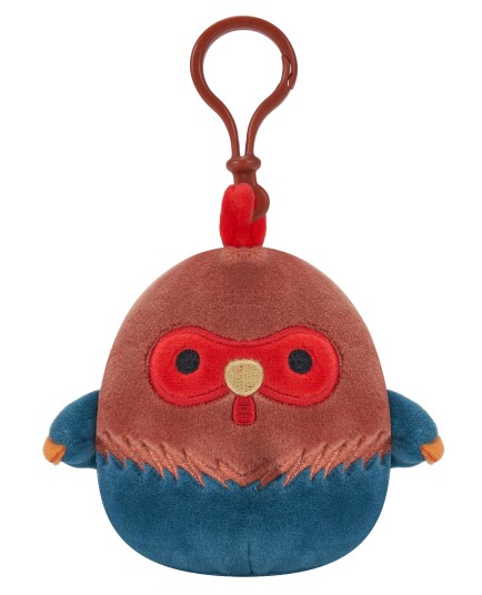 Squishmallows Asst 9 cm P15 Clip On Brown and Blue Rooster
