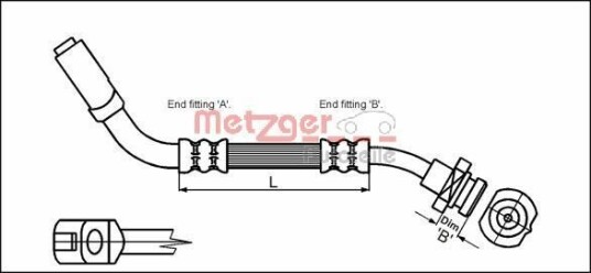 Bremseslange METZGER 4114723