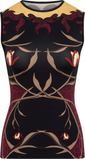 Marine Serre Dame Topper Svart L, Marine Serre Dame Topper Svart L,