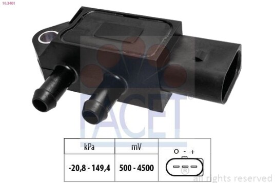 Lufttrykksensor, høydetilpasning FACET 10.3401