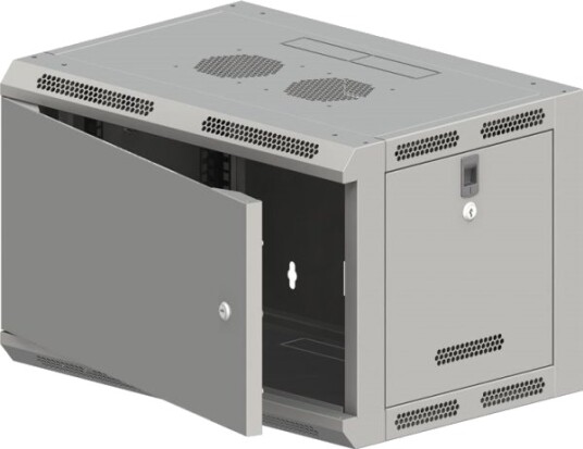 Q-Lantec Skap 19" 9U (Sw-9U-600-500-N-Dmj-Op-Rp-B-S)