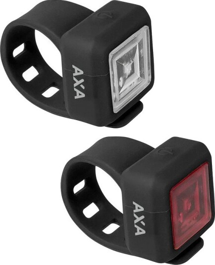 Sykkellykt AXA Niteline 44 sykkellyktsett Batteridrevet 44 lumen kompakt design svart