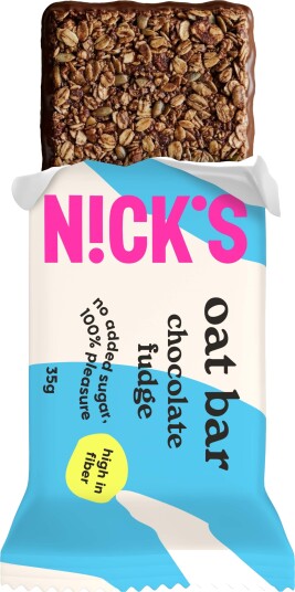 NICK"S Oat bar chocolate fudge 35 g NICK"S Oat bar chocolate fudge 35 g