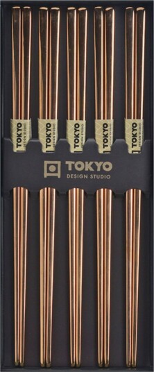 Tokyo design studio Spisepinner 5 par, rustfritt stål, gold Tokyo design studio Spisepinner 5 par, rustfritt stål, gold