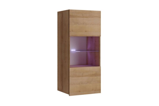 Calabrini Vitrineskap 45x32x117 cm   Beige / Brun