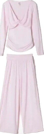 Desmond and Dempsey Plain Jersey Twist Set PINK XL