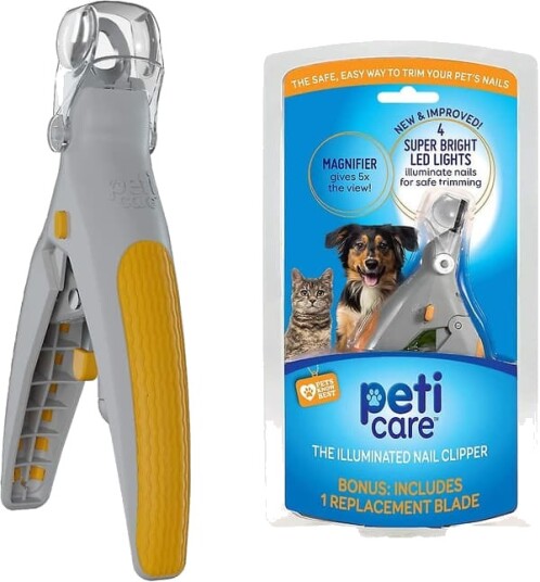 Peticare Negleklipper For Hund Og Katt Med Led-Lys Og 5× Forstørrelse Peticare Negleklipper For Hund Og Katt Med Led-Lys Og 5× Forstørrelse