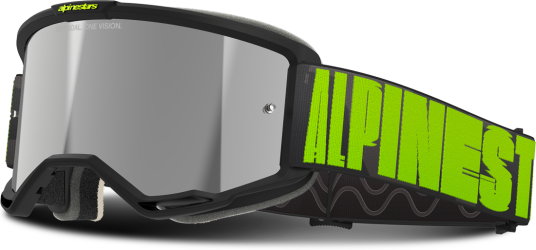 Alpinestars Crossbriller  Vision 5 Hollow Grå-Gul-Mirror Silver