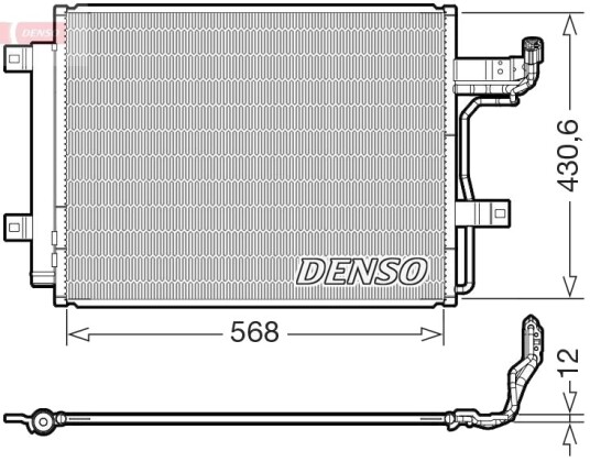 Kondensator, klimaanlegg DENSO DCN44019