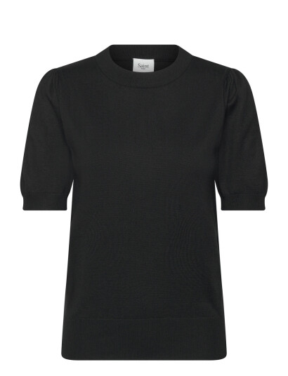 Saint Tropez Milasz Ss Pullover - Black - XS