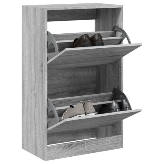  Skoskap grå sonoma 60x34x96,5 cm konstruert tre 8721012381865