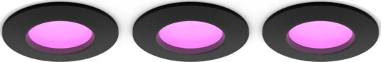 Philips Hue Slank innfelt belysning Ø90 mm 3-pakning Svart