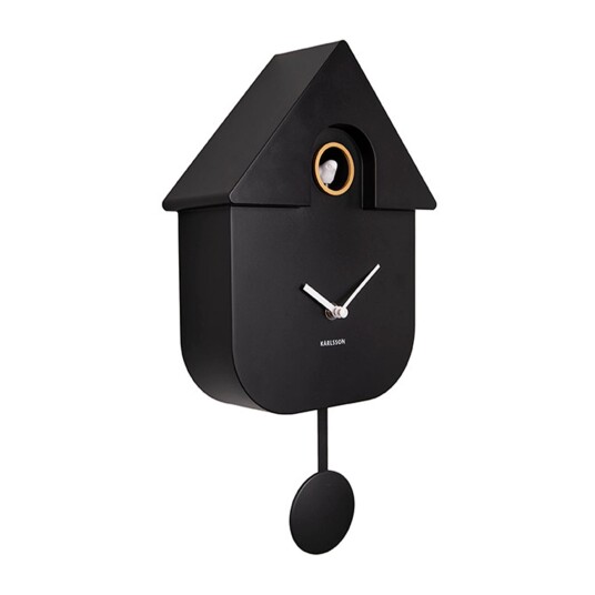 KARLSSON Wall Clock Modern Cuckoo - Black - 41X8.5X21.5CM