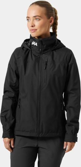 Helly Hansen Crew Mellomlags Seilerjakke Med Hette 2.0 Dame Svart 4xl