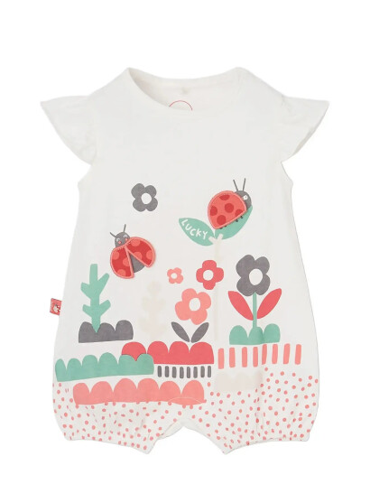 Boboli Knit Play Suit For Baby Girl  Bci Cream 74