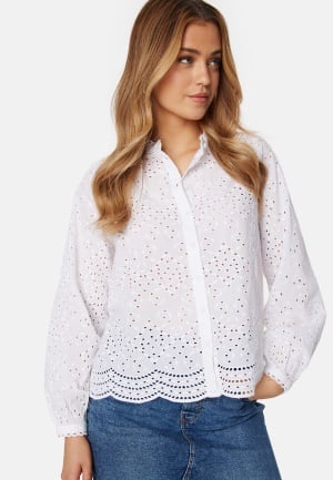 SELECTED FEMME Slftatiana L/S Embr Shirt Bright White 46 SELECTED FEMME Slftatiana L/S Embr Shirt Bright White 46