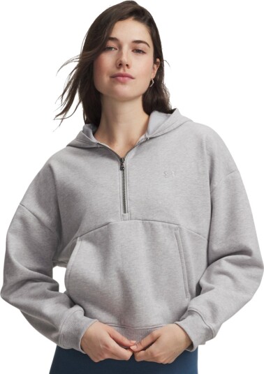 Under Armour Icon Fleece Half Zip Hettegenser Dame Grå XS