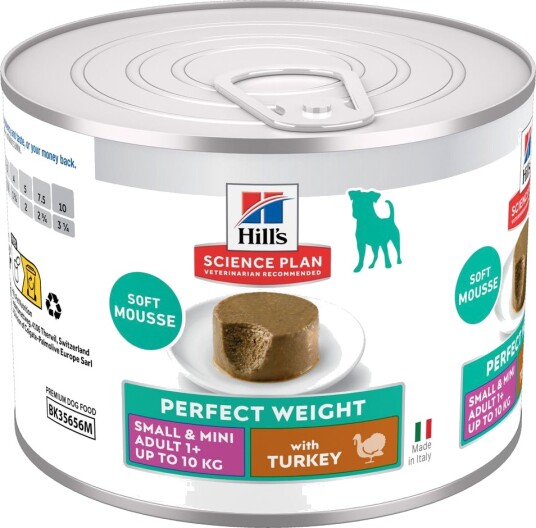 Hill'S Science Plan Perfect Weight Adult Small & Mini Mousse Kalkun 24 X 200 G