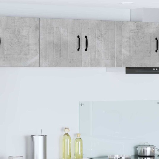  Kjøkkenskap 2 pcs Betonggrå 40 x 31 x 40 cm Konstruert tre