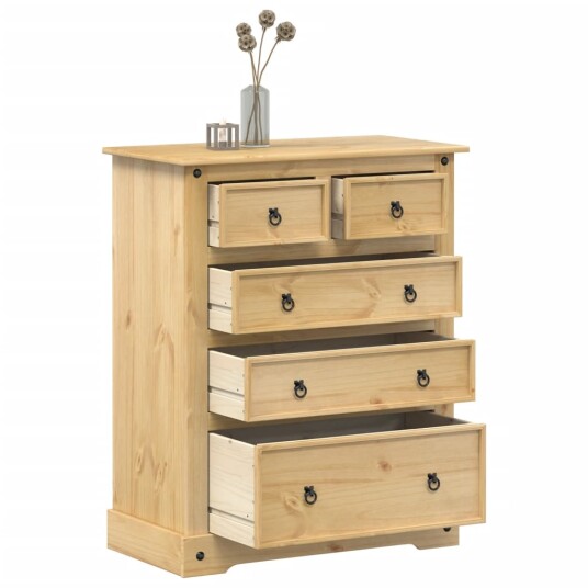 Kommode Corona 92x48x114 cm heltre furu 8721012879140 Kommode Corona 92x48x114 cm heltre furu 8721012879140